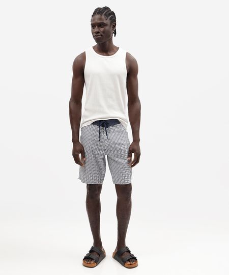 short boardshort masculino estampado azul 48