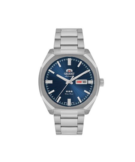 relógio masculino orient automático analógico calendário nh3ss008 d1sx prateado UNICO