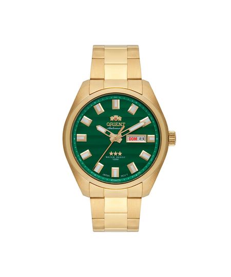 relógio masculino orient automático analógico calendário 469gp076nh e1kx dourado UNICO