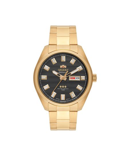 relógio masculino orient automático analógico calendário 469gp076nh g1kx dourado UNICO
