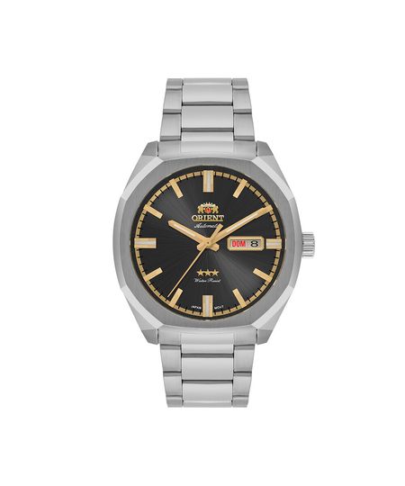 relógio masculino orient automático analógico calendário nh3ss008 g1sx prateado UNICO