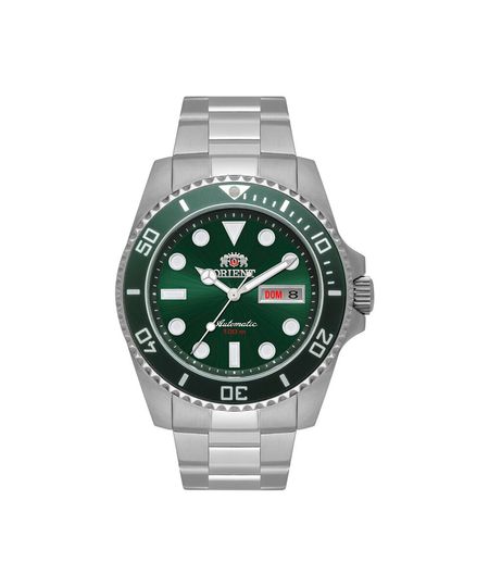 relógio masculino orient automático analógico calendário f49ss027nh e1sx prateado UNICO