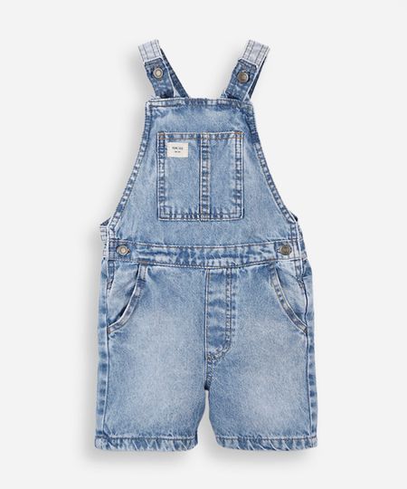 jardineira infantil jeans azul 1