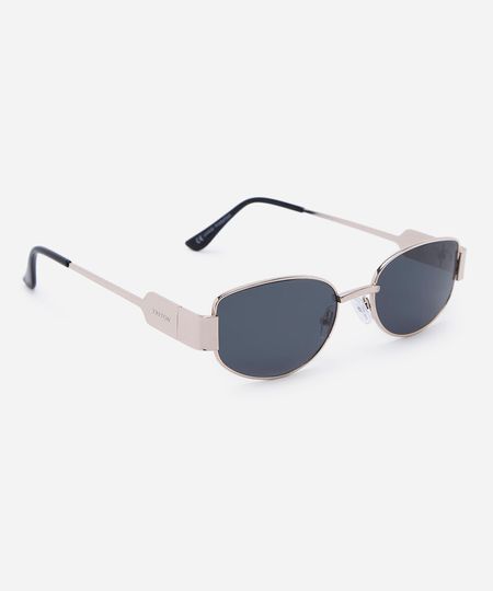 óculos de sol feminino oval de metal triton dourado UNICO