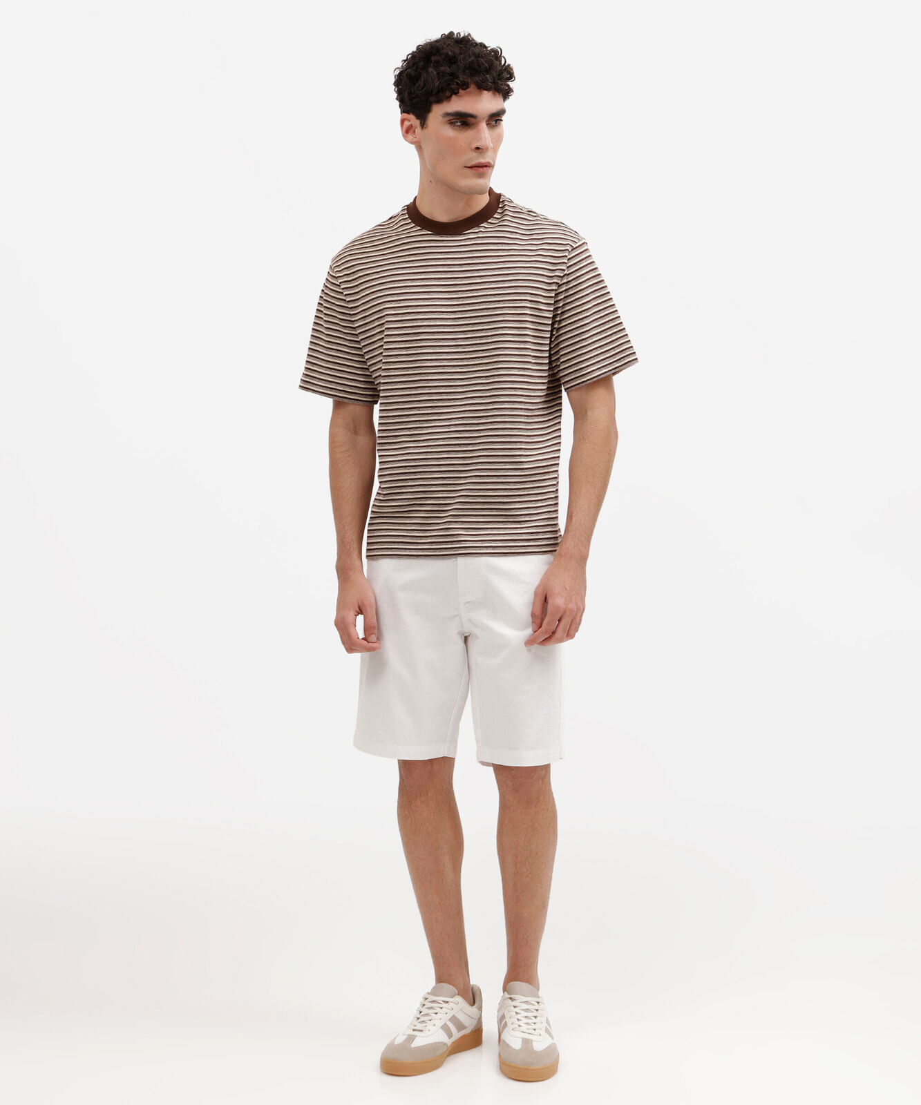 bermuda masculina reta chino branca