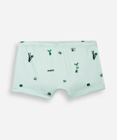 sunga boxer infantil minecraft verde 10