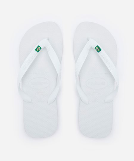 chinelo flip flop feminino havaianas branco 35-36