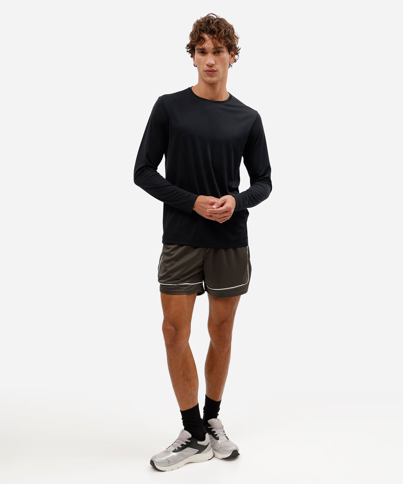 short esportivo masculino em malha mesh verde