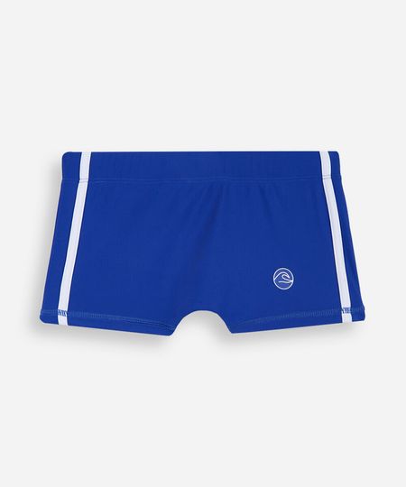 sunga boxer infantil com listras laterais azul 8