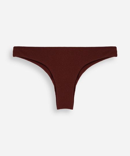calcinha de biquíni tanga asa delta texturizada marrom P