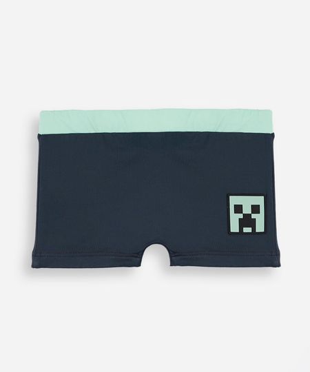 sunga boxer infantil minecraft cinza 6