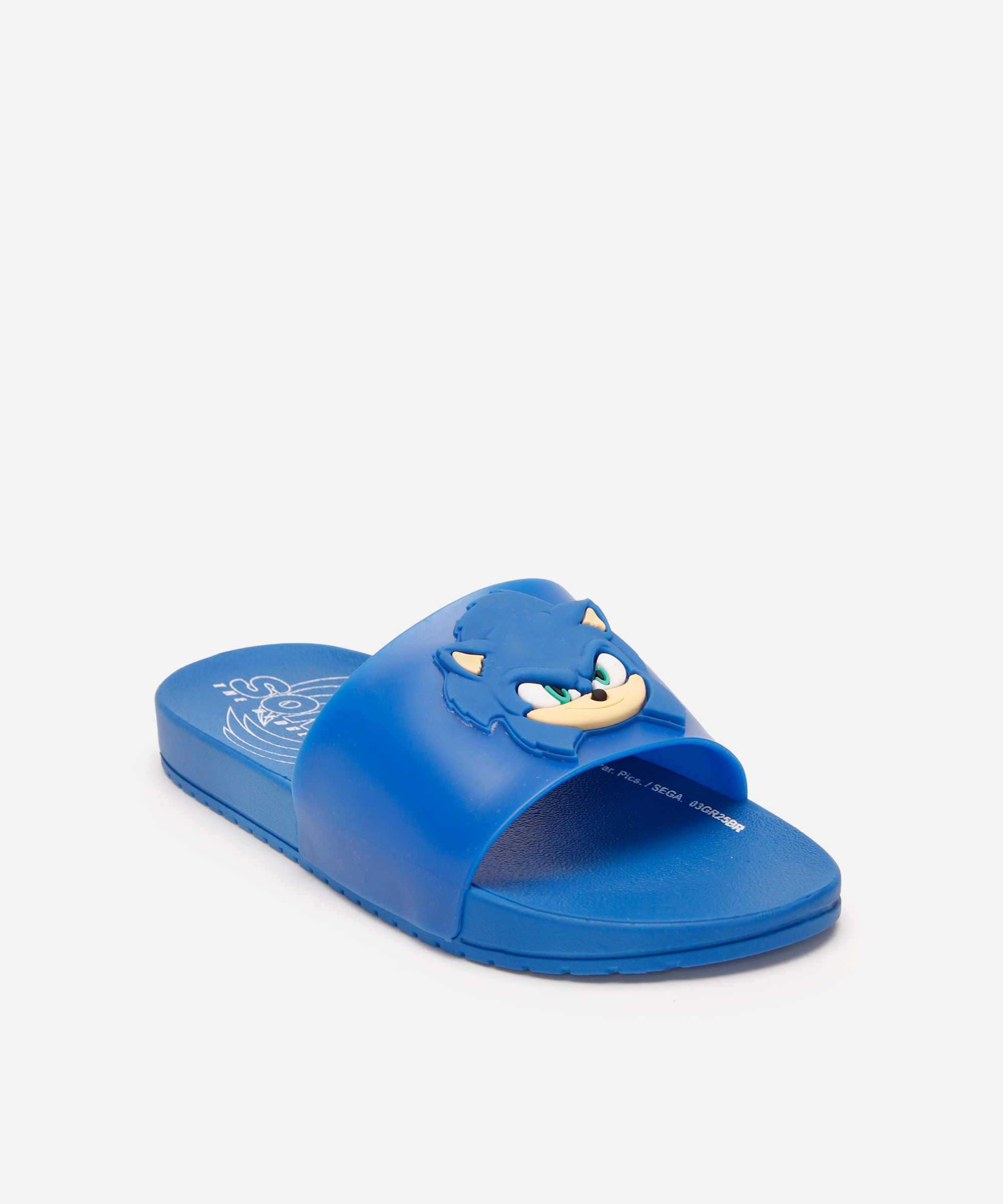 chinelo infantil sonic grendene azul