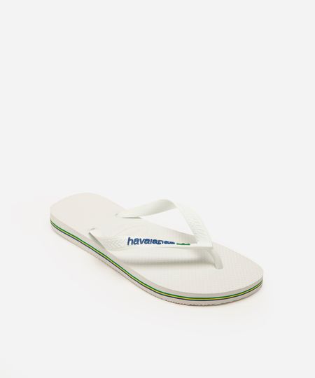 chinelo havaianas masculino brasil branco 37-38