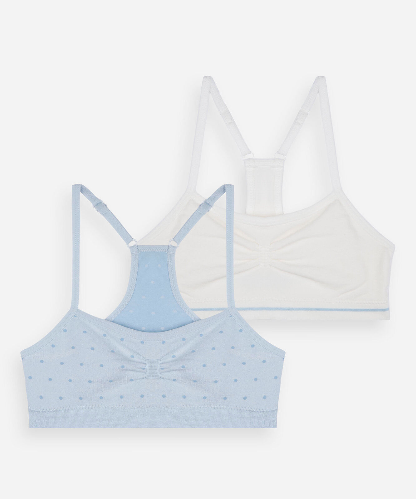 kit de 2 sutiãs infantis sem costura azul