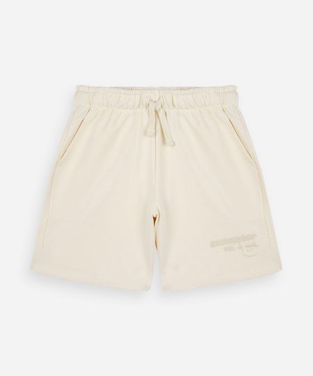 bermuda infantil de moletom estampado amarela 6