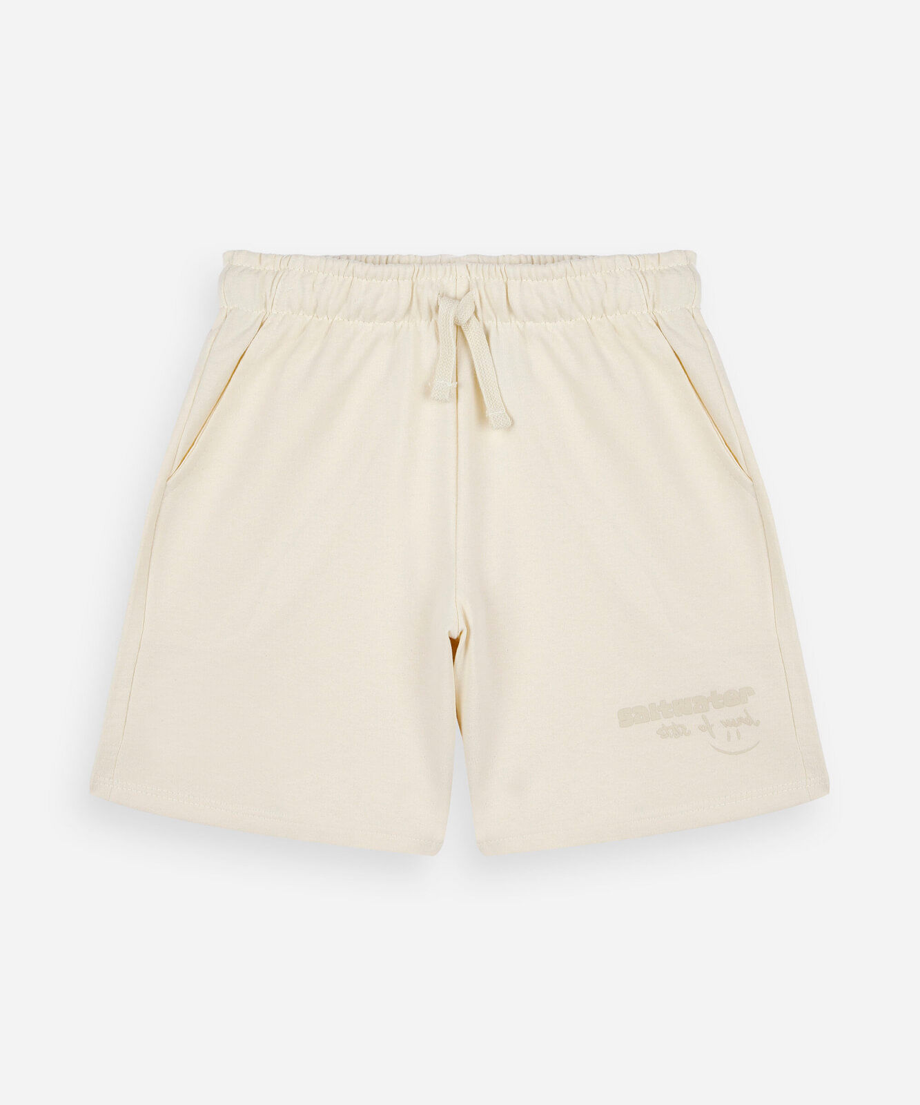 bermuda infantil de moletom estampado amarela