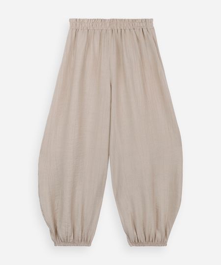calça jogger infantil com viscose bege 4