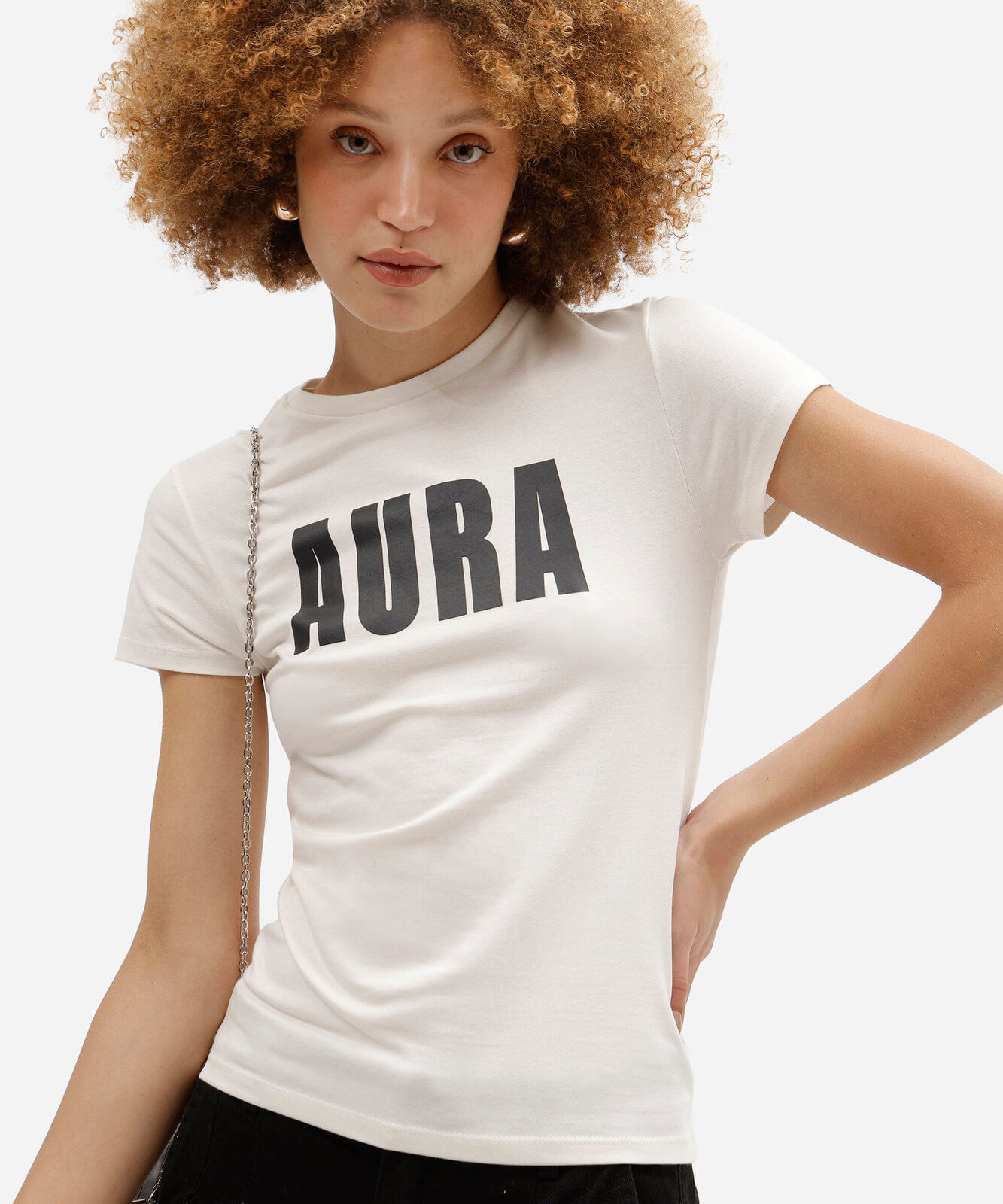 blusa baby look feminina de algodão manga curta estampada básica off white