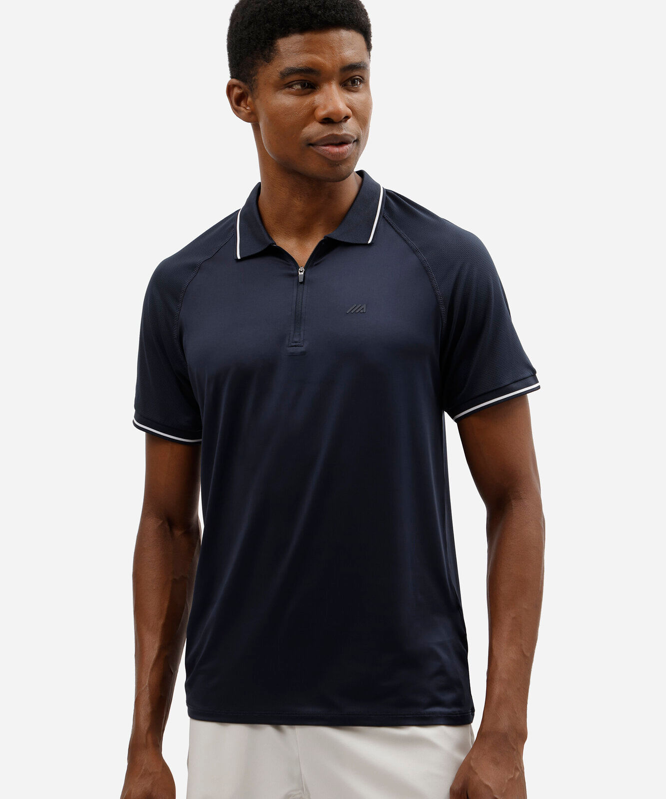 polo esportiva masculina manga curta azul