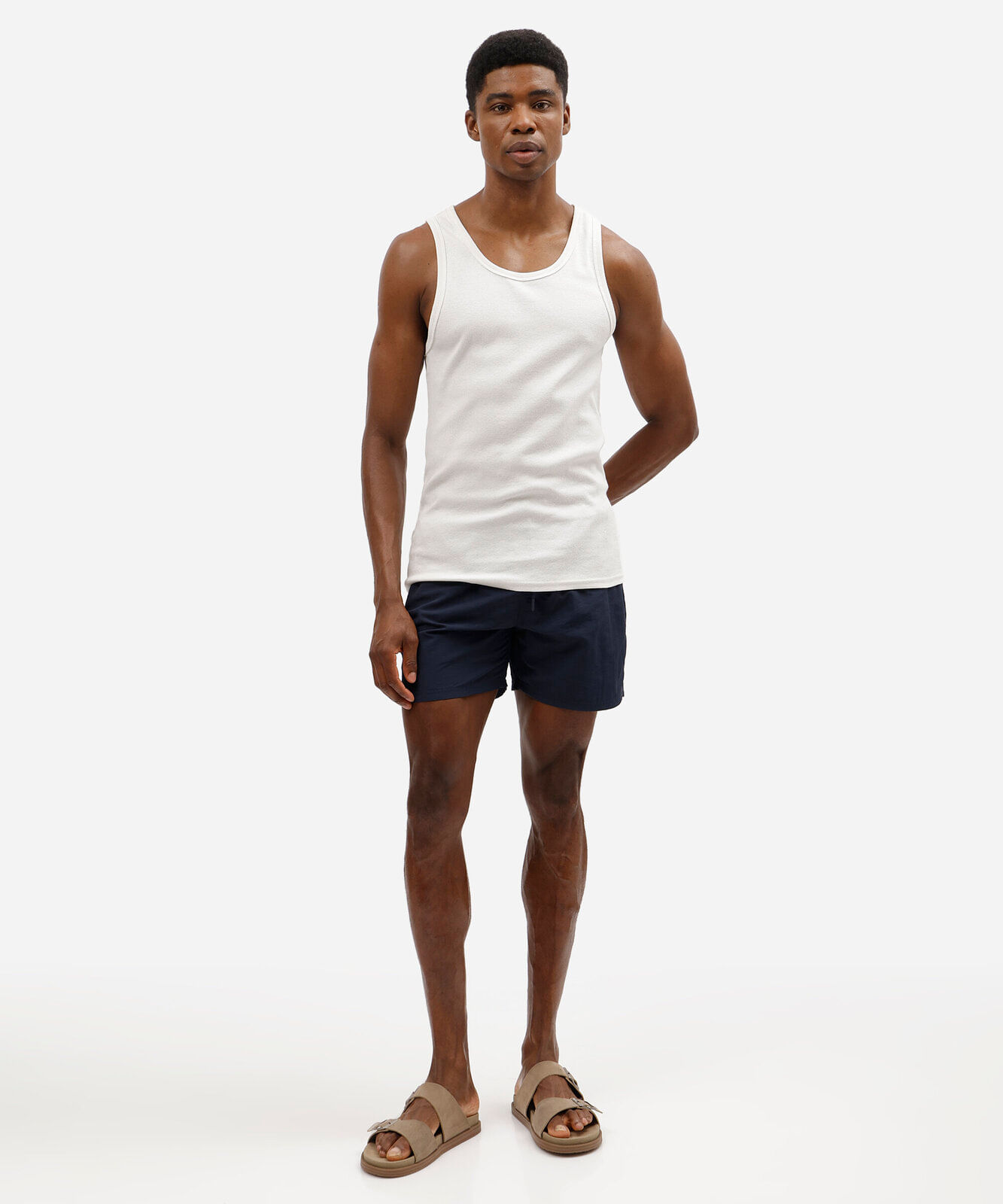 short de praia masculino de poliamida com cós elástico azul