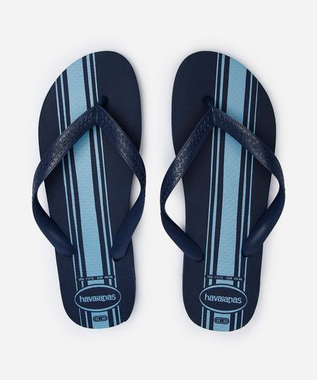 chinelo havaianas listrado azul 37-38