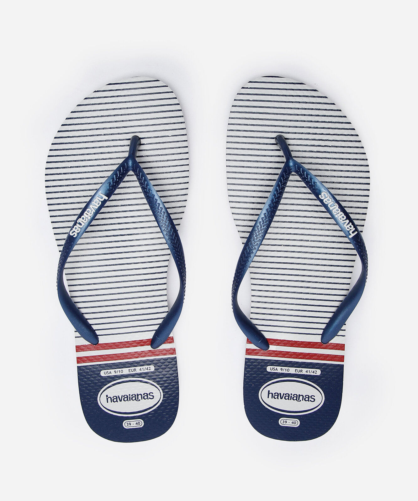 chinelo feminino havaianas slim nautical branco