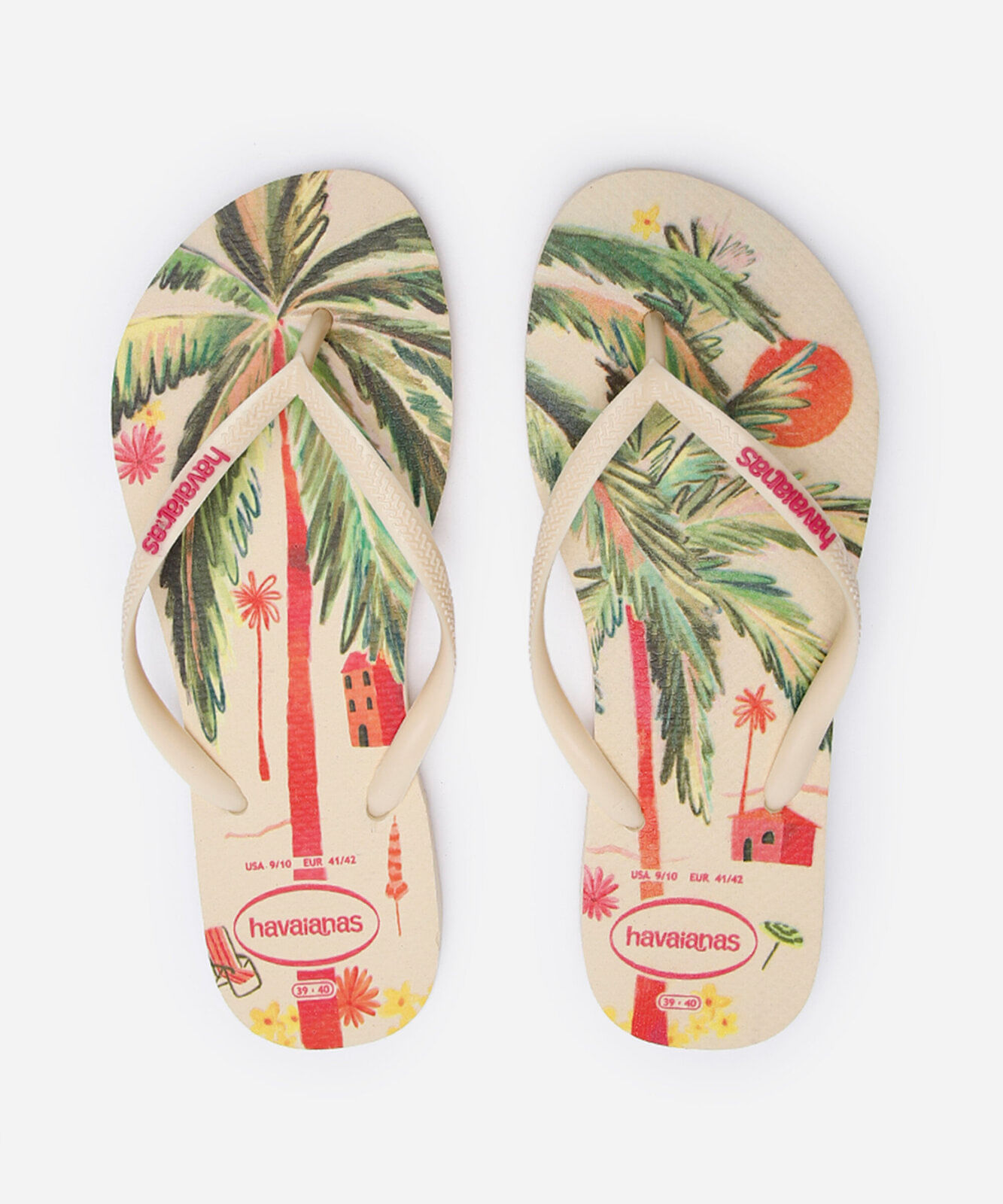 chinelo havaianas slim summer bliss bege