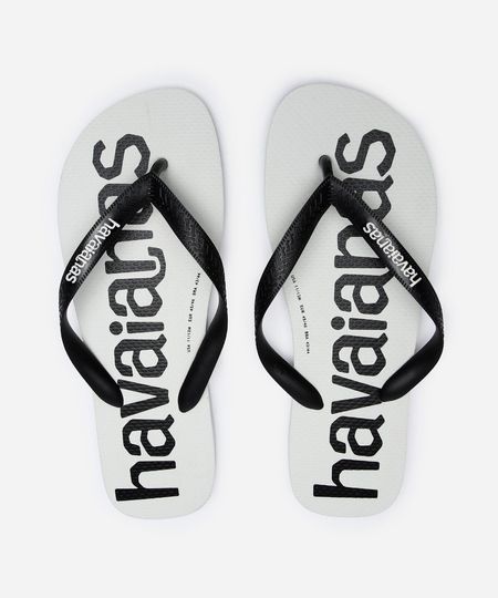 chinelo havaianas estampado branco 37-38
