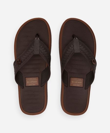 chinelo de dedo coimbra cartago marrom 39
