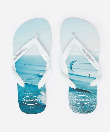 chinelo masculino havaianas surfer azul 39-40