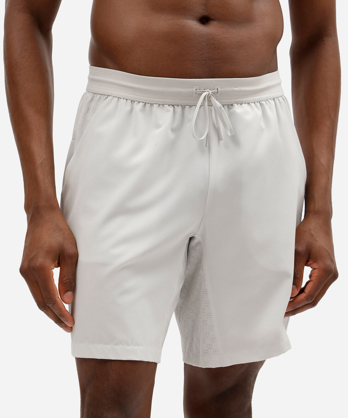 short masculino esportivo com recortes cinza