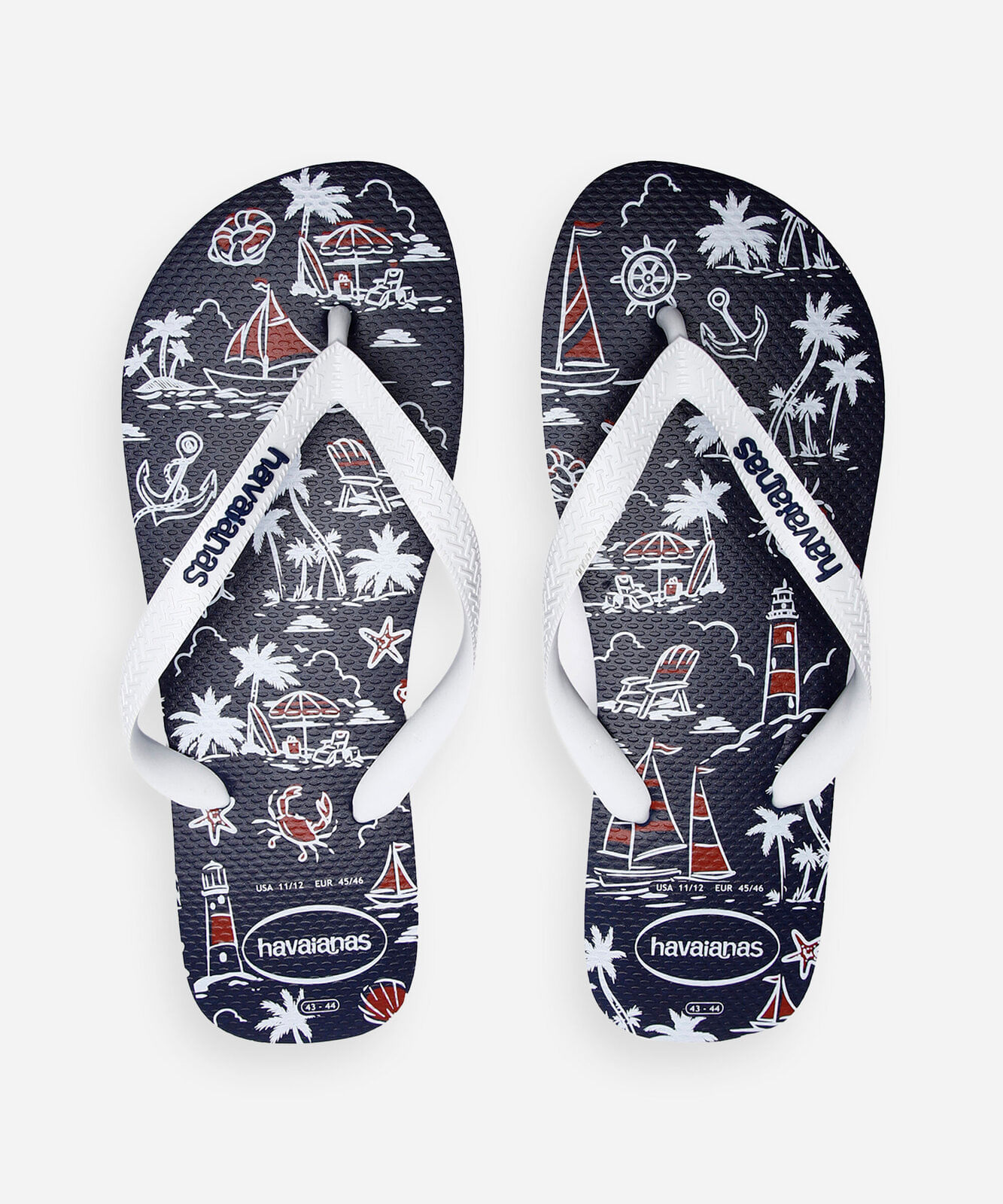 chinelo havaianas estampado azul