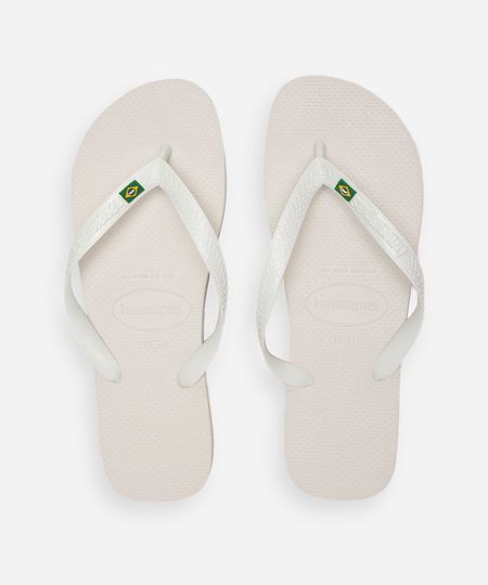 chinelo havaianas brasil branco 37-38