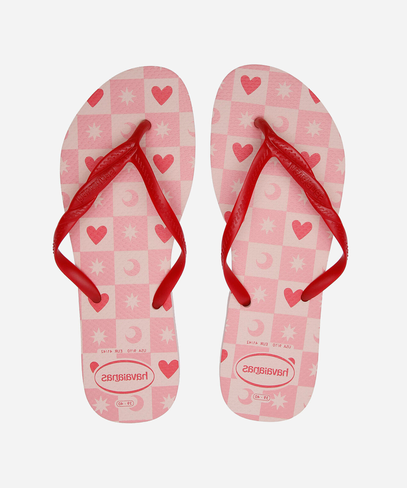 chinelo havaianas fantasy quadriculado rosa