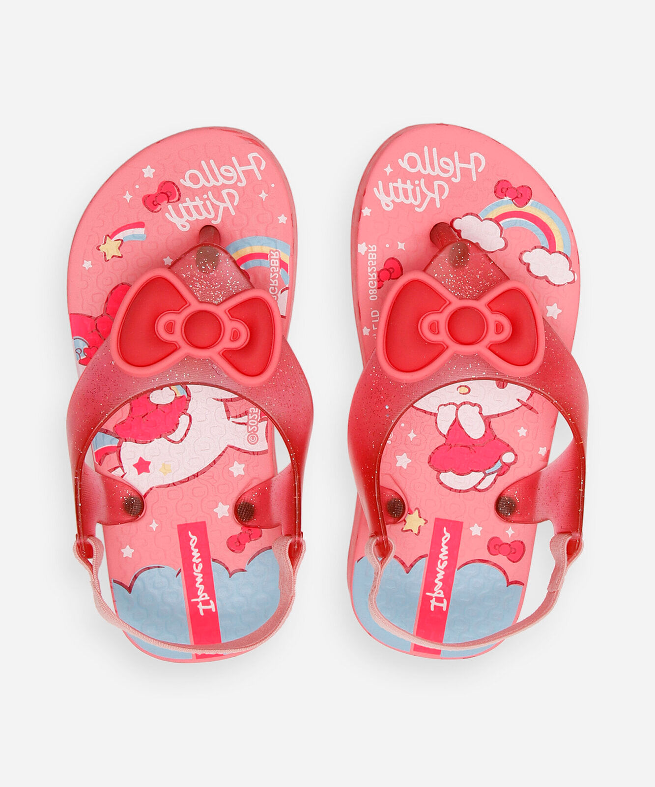 chinelo infantil hello kitty com elástico ipanema rosa