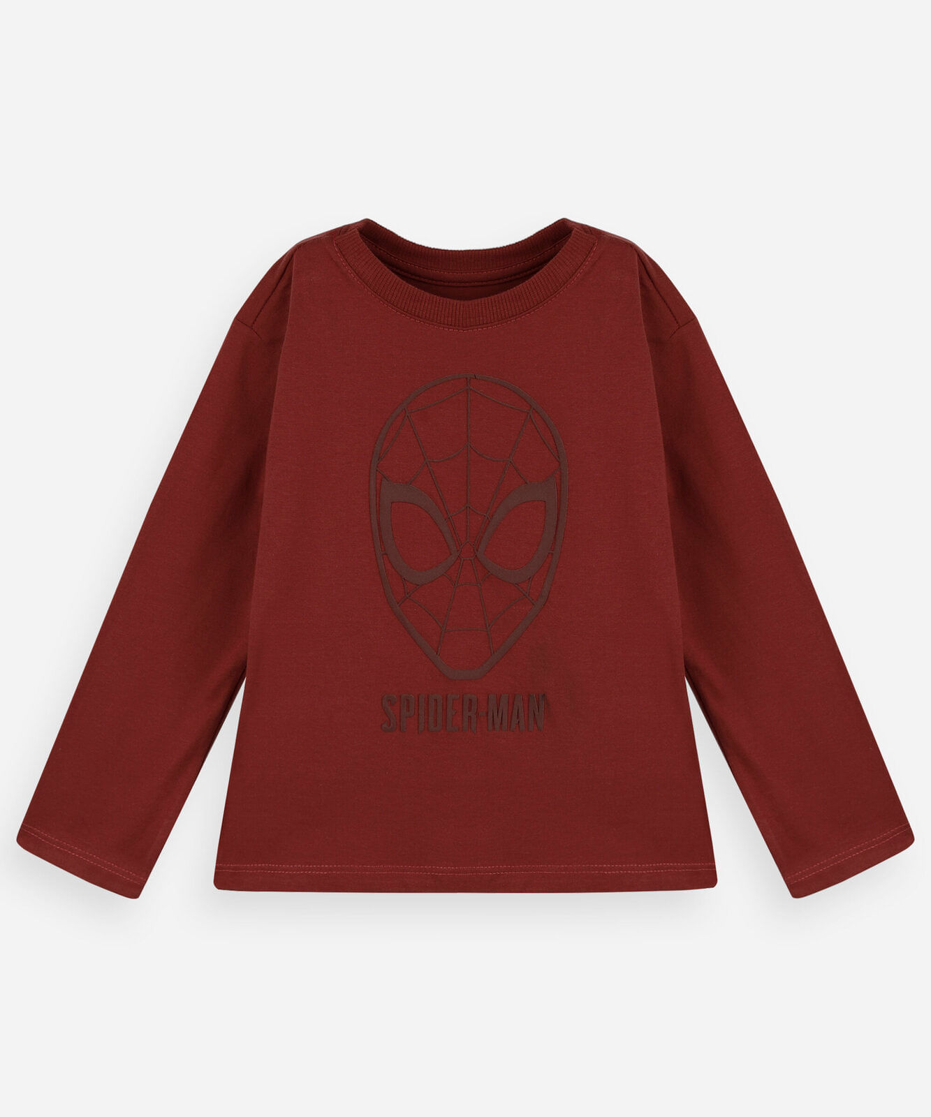 camiseta infantil de algodão manga longa homem aranha vermelha