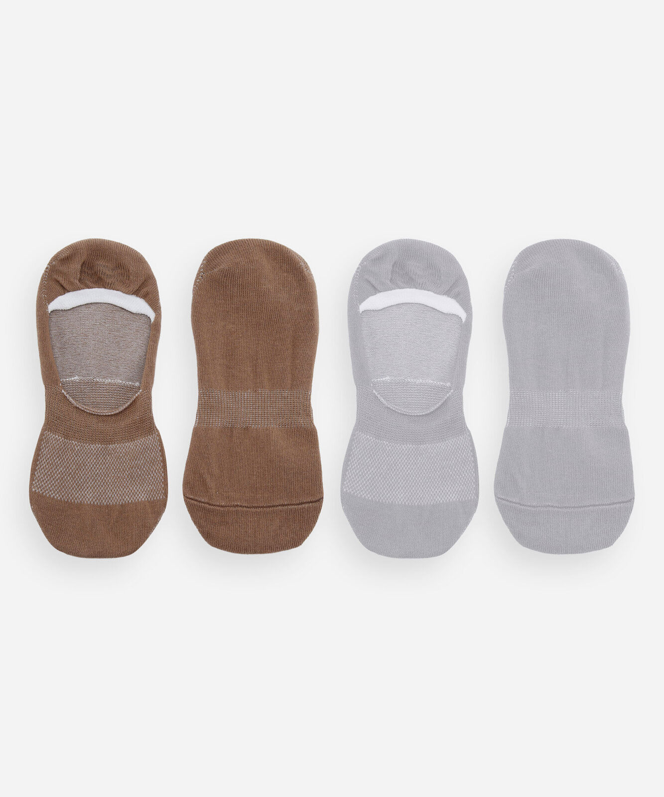 kit de 2 meias invisíveis femininas de algodão colorido