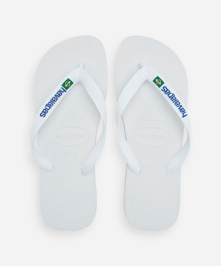 chinelo feminino havaianas brasil branco 37-38
