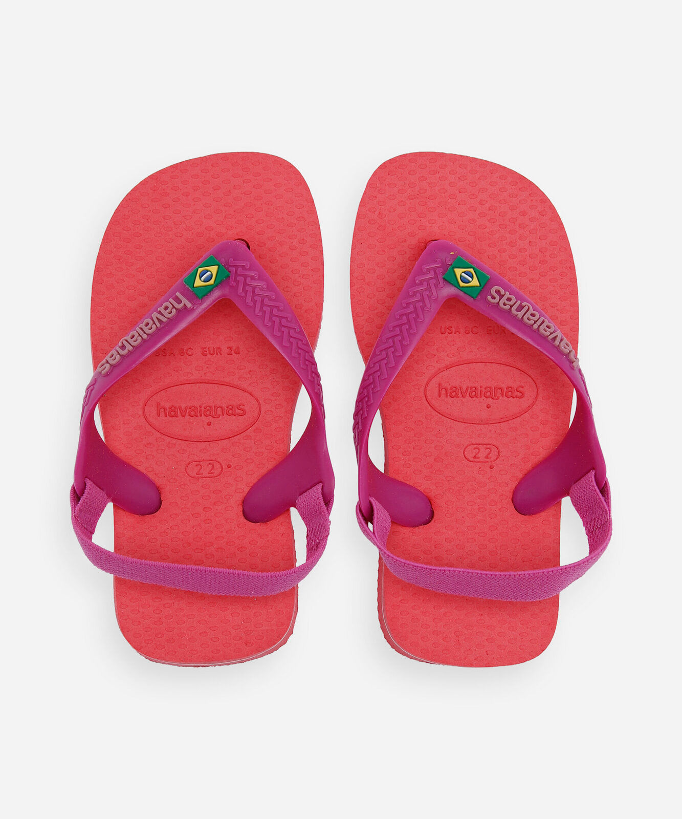chinelo infantil havaianas com elástico rosa