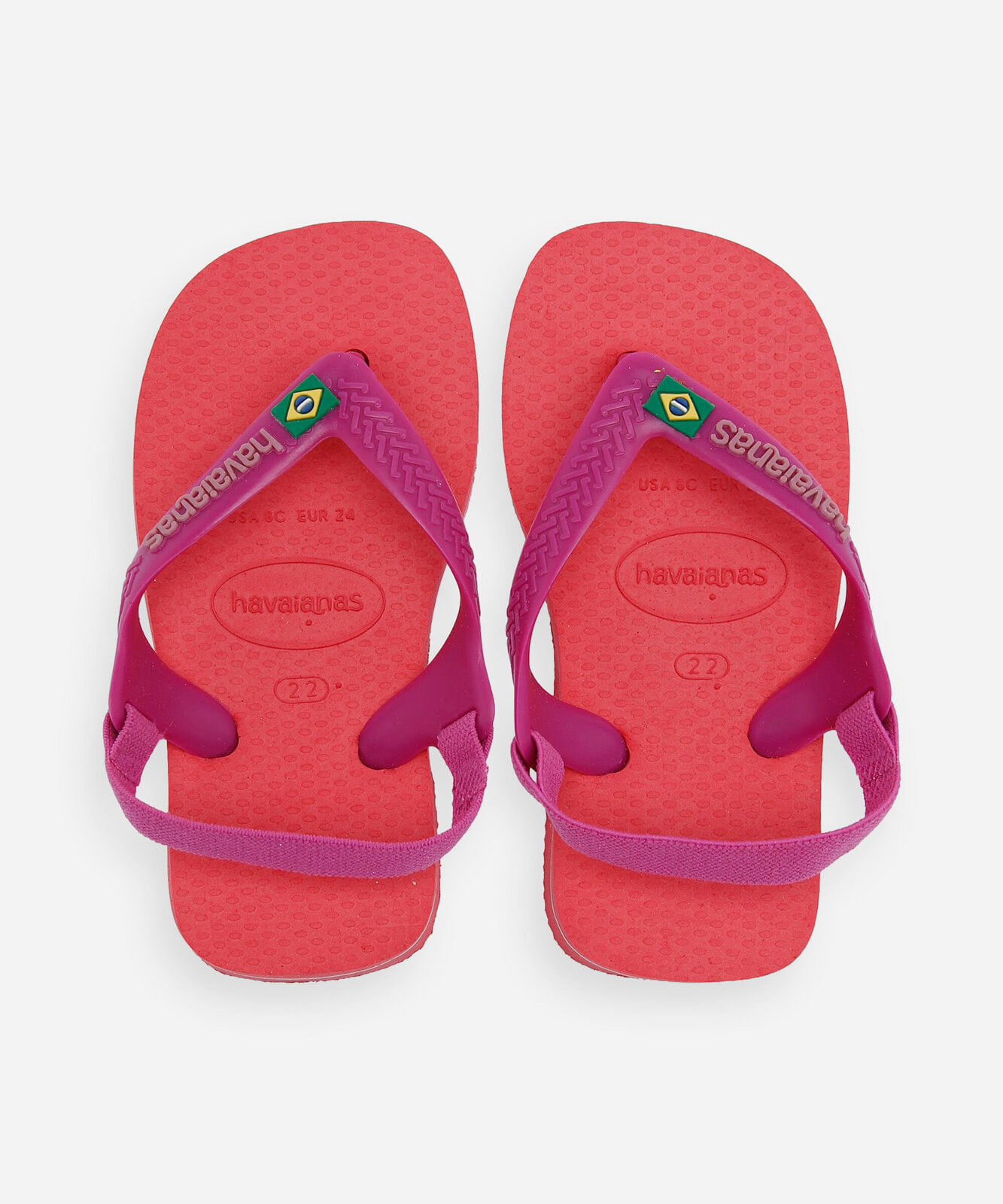 chinelo com elástico infantil havaianas rosa