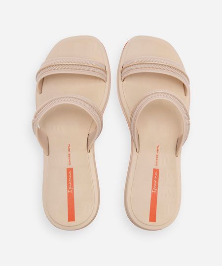 chinelo slide ipanema glow bege 33-34