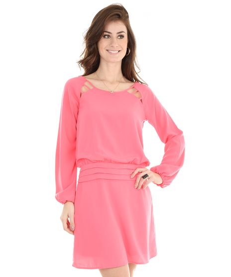 Vestido-com-Pregas-Rosa-Claro-7996477-Rosa_Claro_1