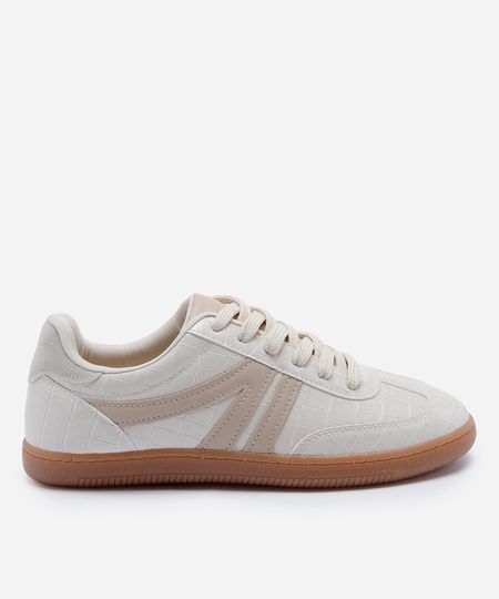 tênis bossa casual com recortes branco 35