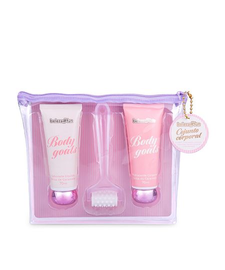 kit beleza fun brisa de caramelo sabonete líquido hidratante e massageador UNICO