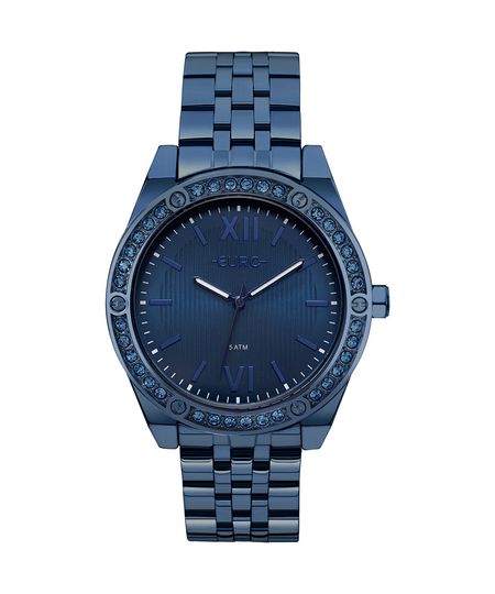 Relógio Euro Feminino Pedras Azul - EU2035YNP/4A Menor preço em Relógio Euro Feminino Pedras Azul - EU2035YNP/4A