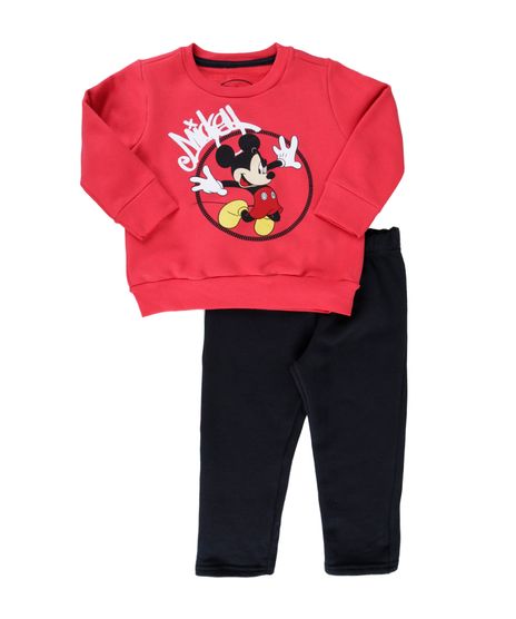 Conjunto-de-Blusao---Calca-em-Moletom-Mickey-Vermelho-8239240-Vermelho_1