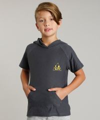 Camiseta-Infantil--Los-Angeles--com-Capuz-e-Bolso-Manga-Curta-Chumbo-9233995-Chumbo_1
