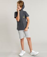 Camiseta-Infantil--Los-Angeles--com-Capuz-e-Bolso-Manga-Curta-Chumbo-9233995-Chumbo_3
