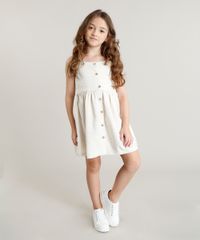 Vestido-Infantil-com-Botoes-Sem-Manga-Bege-Claro-9321236-Bege_Claro_3