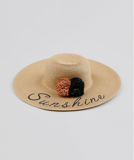 Chapeu-de-Praia-com-Bordado--Sunshine--e-Pompom-Bege-9303445-Bege_1